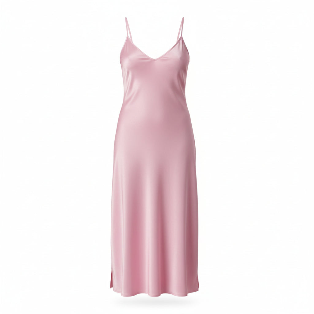 The Classic Eco-Silk Chemise Nightie - Pink