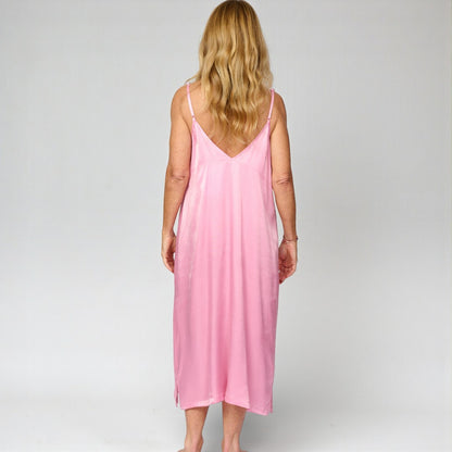 The Classic Eco-Silk Chemise Nightie - Pink